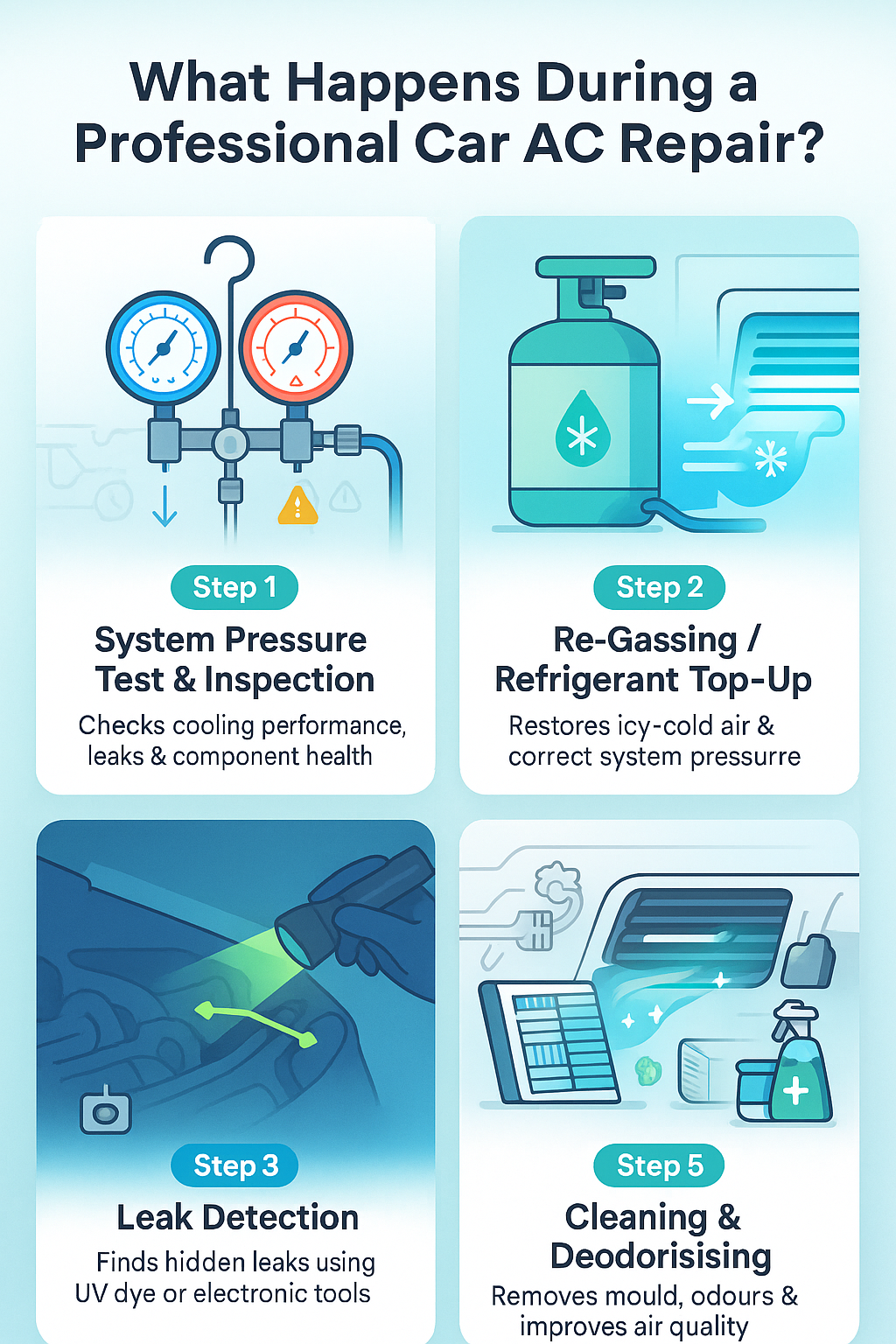 Automotive AC Repair Infographic