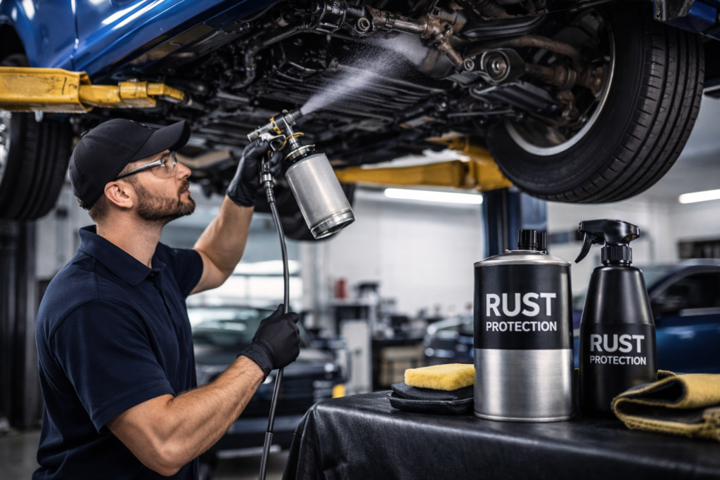 Applying rust protection in the workshop