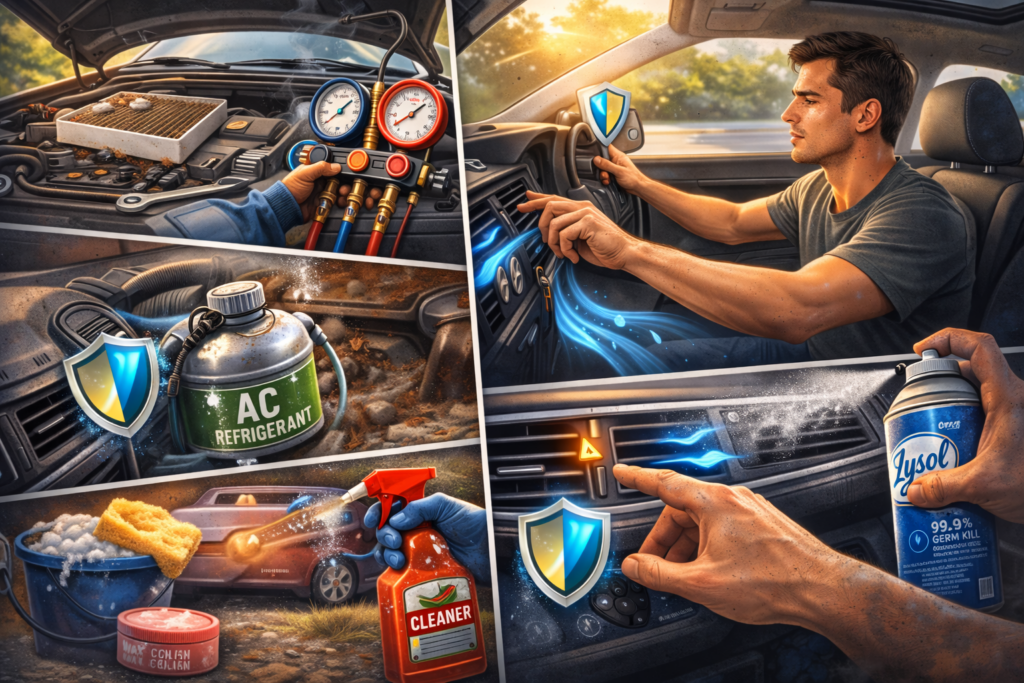 Car A:C maintenance and cleaning tips