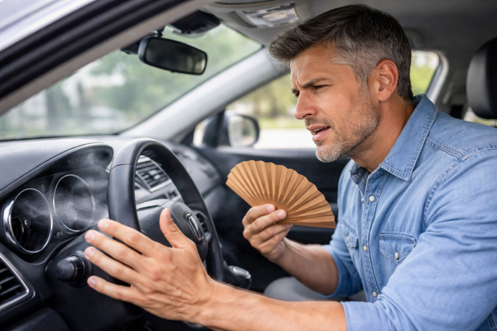 Frustration in the summer heat with car ac problem