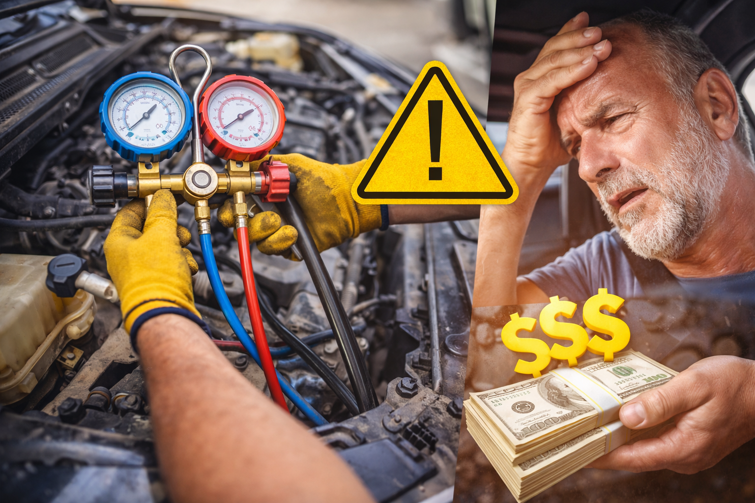 Car AC service and repair costs