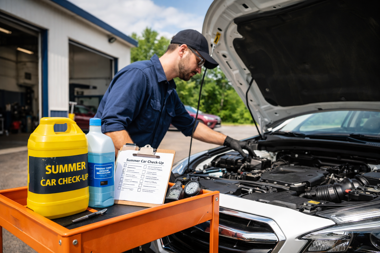 Summer car check-up in progress