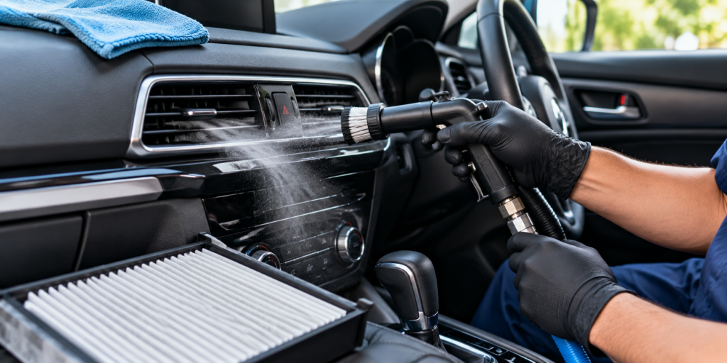 Dashboard Vent Cleaning and Filter Replacement Header Image